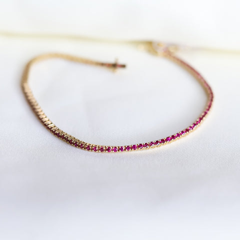 Pulsera Tenis Rubies