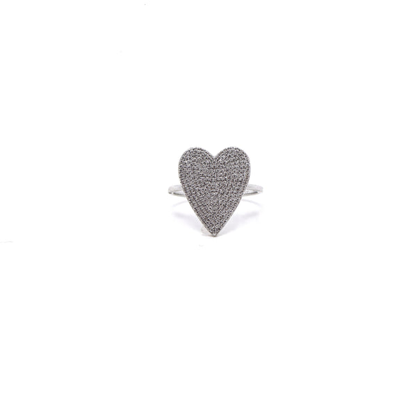 Anillo Vega corazón diamantes