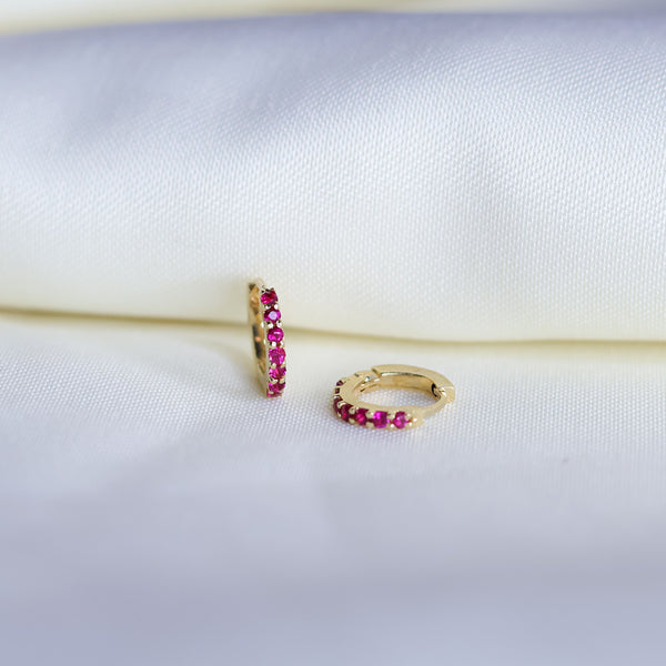 Par minihoops Rubies 9mm