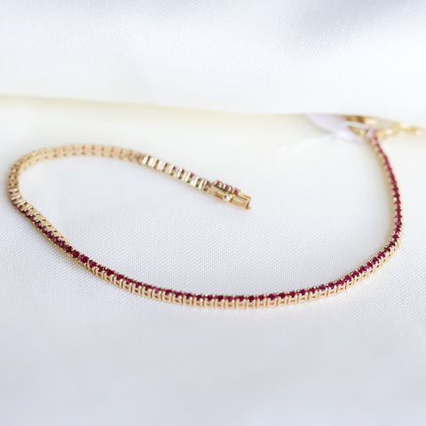 Pulsera Tenis Rubies