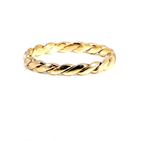 Anillo trenza en oro amarillo