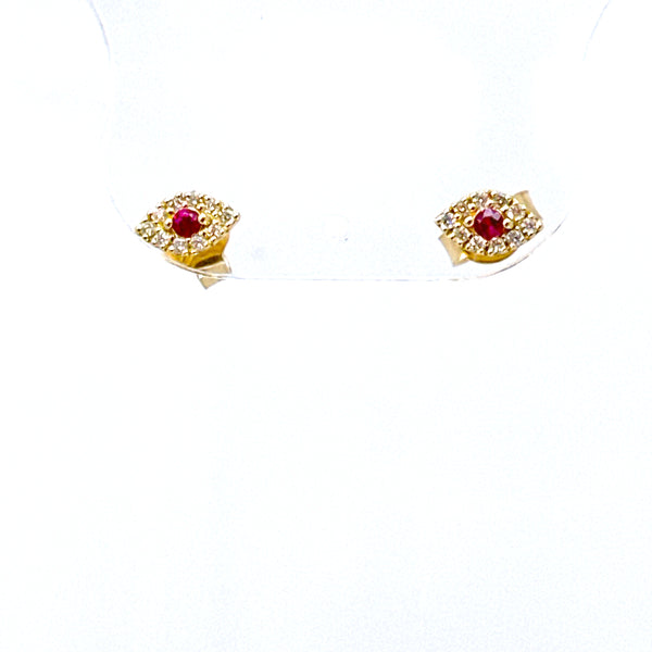 Ojos turcos rubíes y diamantes