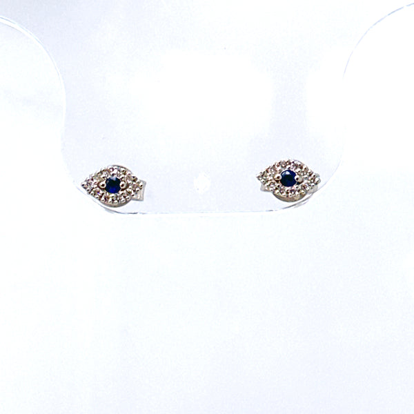 Ojos turco zafiro y diamantes.