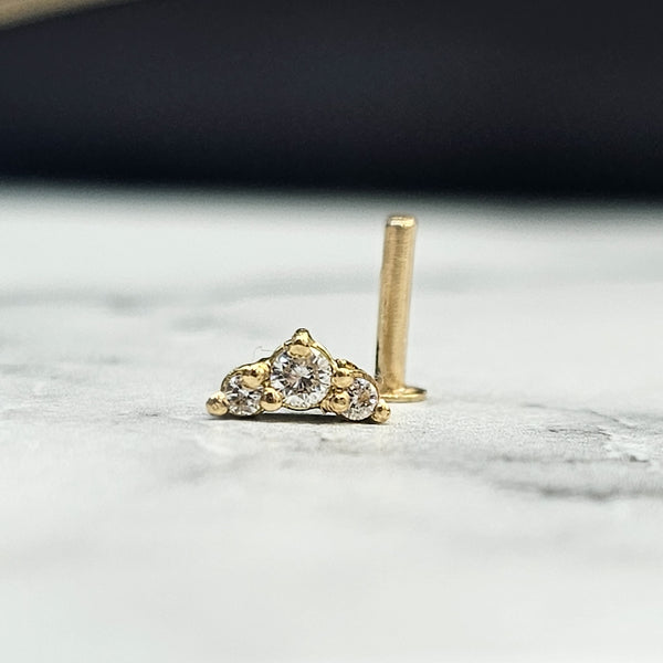 Piercing triada diamantes