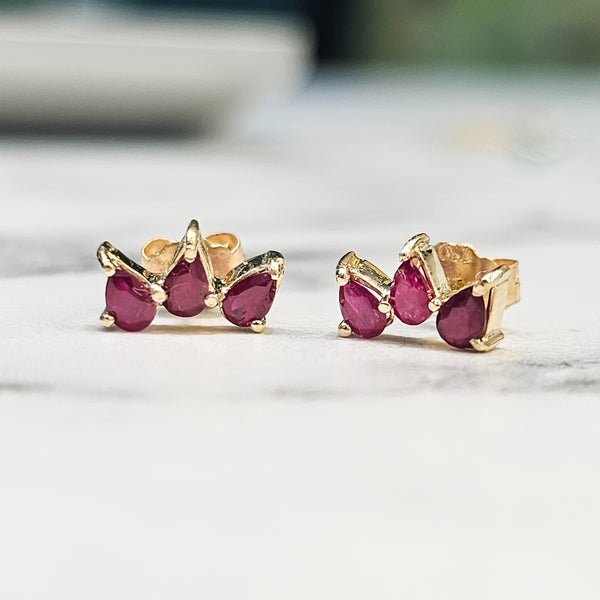 Par Aretes Elixir Rubies