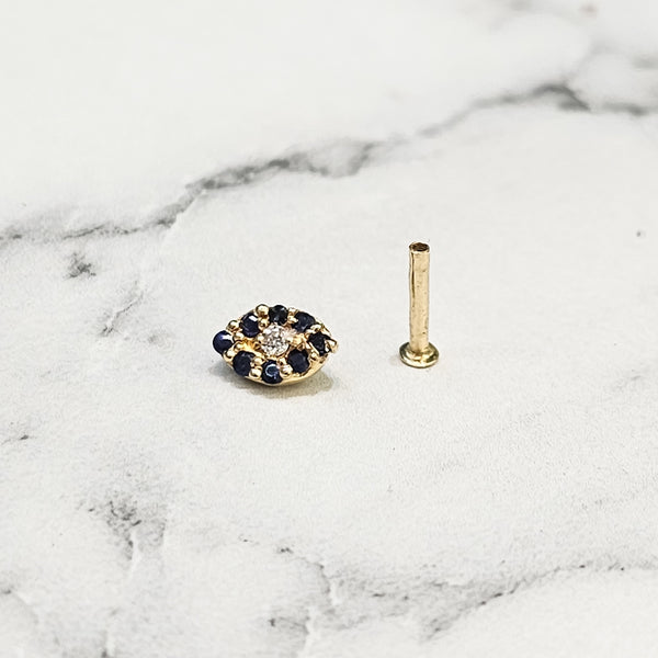 Piercing ojo turco zafiros